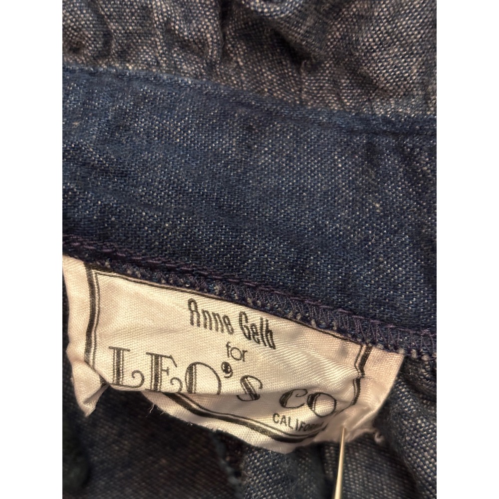 Vintage 70s Anne Gelb for Leo's Co. Tiered Ruffle Denim Western Prairie Skirt - Picture 8 of 8